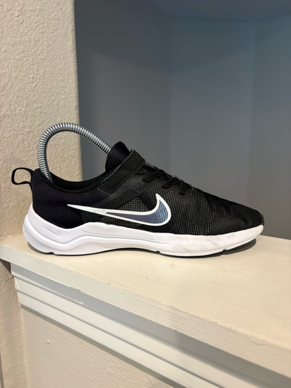Nike Downshifter 12 NN TDV Kids Black White Shoes DM4193-003 Youth Size 3Y - Picture 5 of 9